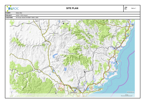 Project - Site Plan example report